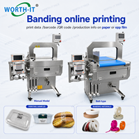 Machine de cerclage automatique avec ligne de production mobile pour emballage de cartons, utilisant du film OPP ou du ruban adhésif en papier