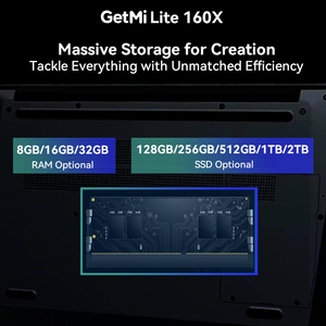GetMi Lite 160X <strong>Custom</strong> Laptop <strong>Core</strong> I3 I5 <strong>I7</strong> 6500U Original Laptop Black <strong>PC</strong> Notebook Computer 16GB+512GB Laptop - Product Image 3