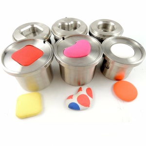 Differenza dimensione del pulsante del cuore per l'abbigliamento in alluminio bottone copertura in tessuto bella fibbia - Product Image 5