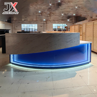 Comptoir de réception sur mesure de haute qualité pour bureau, comptoir de service de luxe, magasin de détail, restaurant, bureau d'accueil, mobilier de boutique