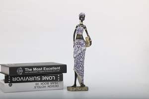 Mueble para Vinos Decorativo de Resina con Diseño Retro Africano de Mujer Negra para Sala de Estar <span class=keywords><strong>y</strong></span> Porche - Product Image 6