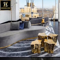 Meubles design de luxe de haute qualité en acier inoxydable en forme de racine Table à thé Groggery Lobby Table d'angle de salon