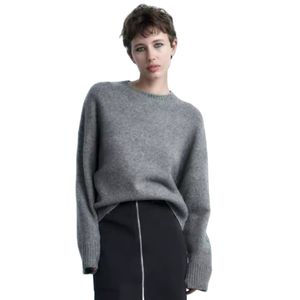 Logo personnalisé 2021 Cardigan et sweats à capuche en tricot pour femmes <span class=keywords><strong>Cos</strong></span> Tops Pulls d'hiver en <span class=keywords><strong>cachemire</strong></span> à impression personnalisée avec logo sur le devant - Product Image 1