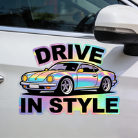 Autocollant de voiture TEDDY personnalisé résistant aux UV, logo découpé sur mesure, vinyle de transfert amovible, autocollant holographique pour voiture