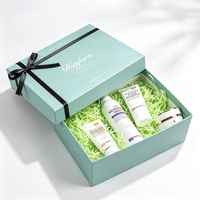 Boîte cadeau rigide vert menthe personnalisée avec logo, emballage de luxe avec couvercle et base, carton de gros pour soins de la peau, cosmétiques, mariage, anniversaire, marque