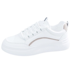 Zapatillas Deportivas Blancas con Plataforma para Mujer, Estilo Harajuku, Transpirables, de PU, con Cordones, Casuales - Product Image 1