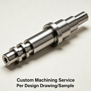 Eje de piezas mecánicas mecanizadas con precisión por CNC, con pasos de mecanizado de fresado y brochado CNC de diferentes diámetros - Product Image 1