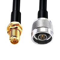 Câble coaxial semi-rigide RG405 personnalisé à gain élevé NJ vers RP-SMAK, assemblage de câble RF thermoformable pour antenne micro-ondes
