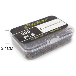 Lirong กิ๊บติดผมโลหะสีดำ200ชิ้น,กิ๊บติดผมสำหรับตกแต่งผม (สีน้ำตาล/กล่อง) - Product Image 6