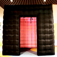Club gonflable personnalisé pour événements en plein air avec lumières, photomaton gonflable, tente de discothèque gonflable en PVC, structure en cube