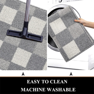 <span class=keywords><strong>Tapis</strong></span> <span class=keywords><strong>d</strong></span>'<span class=keywords><strong>entrée</strong></span> anti-salissures en polypropylène extra large, absorbant l'eau, pour intérieur et extérieur, à motif damier - Product Image 5