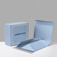 Boîte cadeau pliable personnalisée à couvercle magnétique pour vêtements, emballage en papier fait main Lionwrapack