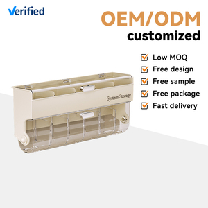 Xinhang gắn tường nhà bếp gia vị lưu trữ hộp tiết kiệm không gian nhựa hiển thị tổ chức nặng-Đo Nhựa ngăn kệ - Product Image 2