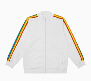 Fashion Spring &amp; Fall Loose Trendy Stripes School Uniform Pure Color <strong>Retro</strong> Long Sleeves Casual <strong>Sports</strong> Zipper <strong>Jacket</strong> Till Germany