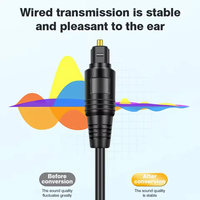 Câble de connexion pour amplificateur et haut-parleur, fibre optique numérique coaxiale SPDIF, plaqué or, mâle-mâle, pour cinéma maison