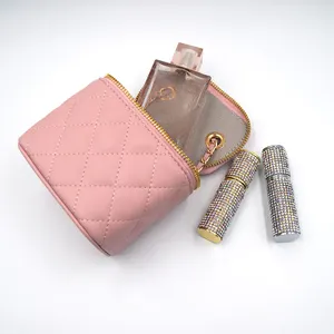 Draagbare Mini Fles Spray Case Verstuiver Hervulbare Reis Custom Cadeau Box 10Pcs Pakket Van 5Ml Parfum Kristallen Fles Hoes
