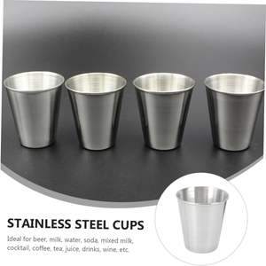 Verres à boire en métal premium incassables de 280 ml, empilables, durables, en acier inoxydable, pour bière (vente en gros) - Product Image 6