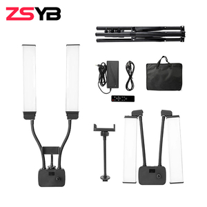 Luz de Maquillaje de Doble Brazo con Protección Ocular, 45W, Luz de Relleno Profesional, Portátil, con Control Remoto, para Transmisiones en Vivo en YouTube - Product Image 1