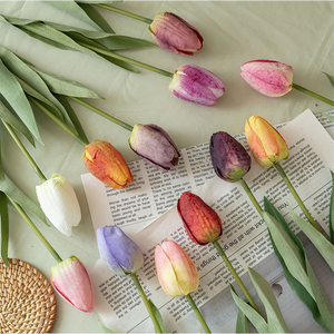 Wedding Mousse Single Tulip <b>Artificial</b> <b>Flower</b> Manufacturer <b>Artificial</b> <b>Flower</b> Green Plant Wholesale <b>Display</b> Decorative Crafts - Product Image 4