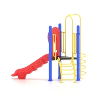 Ensemble de jeux d'extérieur pour enfants de maternelle, 114 tubes, petit équipement de terrain de jeu en plastique avec toboggan pour enfants