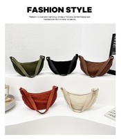 Sac bandoulière portable XL en velours côtelé et sherpa pour femme, sac banane de sport, sac de poitrine à fermeture éclair, vente en gros