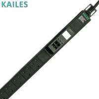 KAILES (KLS) Série K44S, 18 prises standard britanniques 90, 32A, 200-240VAC, PDU en aluminium noir vertical pour centre de données informatique