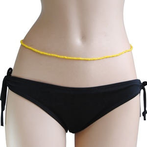 YQC Großhandel Fabrik preis 2021 New Style Mädchen Frauen Bunte Taille Perlen Bauch kette Body chain - Product Image 4