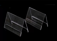 Support de signalisation incliné en acrylique, support de signalisation transparent, support de signalisation de comptoir, support de signalisation en L