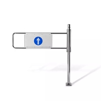 Porte automatique de sécurité en acier inoxydable pour le contrôle d'accès de sortie et d'entrée de supermarché