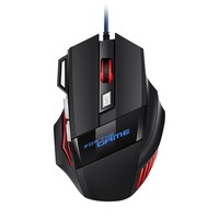 Mouse Ergonomis Berkabel USB Mekanis Lintas Batas dengan Lampu Latar Sensor Fotoelektrik Logo GAME 7 Tombol Cocok untuk Gaming Esports
