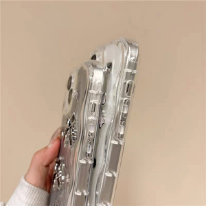 <span class=keywords><strong>Coque</strong></span> pour <span class=keywords><strong>iPhone</strong></span> 17 avec nœud en strass Luxe pour femmes Gouttes de colle Glitter Style coréen Ins Mobile <span class=keywords><strong>iphone</strong></span> 14 pour 15 Pro Max 13 16 - Product Image 6