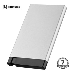 TILONSTAR TWM114 Personalized Logo High Quality Aluminum ID Bank <b>Cards</b> Case Business Credit Men Luxury <b>Card</b> <b>Holder</b> - Product Image 2