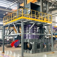 Ligne de nettoyage de fil d'acier pour pneus usagés, broyeur à marteaux pour charbon de fumée de fil d'acier pyrolytique, concasseur vertical, usine de recyclage