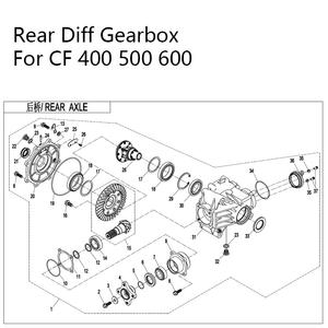 Achteras differentieel assamenstel voor CF 450 500 625 CFORCE X4 X5 X6 OEM Q820-330000-10000 ATV UTV reserveonderdelen - Product Image 5