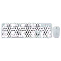 Clavier hexagonal moderne et élégant GEEZER, combo clavier et souris sans fil 2,4 G au design en nid d'abeille