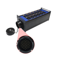 Boîtier de scène 12 canaux avec 8+4 prises XLR femelles, connecteur industriel aviation 37 broches, boîtier de scène en aluminium pour sonorisation de scène en direct