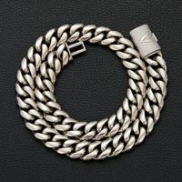 Colliers de mode LEPAI en gros pour hommes, chaîne cubaine en acier inoxydable avec boucle à rabat 26 lettres, style hip-hop, pour hommes OEM ODM