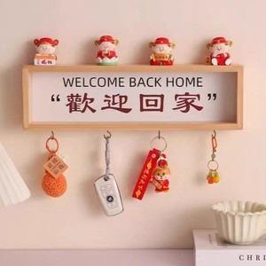 <b>Wall</b> Mounted Key <b>Storage</b> Rack Rectangle Entryway Organizer Multifunction Neatening <b>Storage</b> <b>Hanging</b> Rack For Home Doorway - Product Image 4