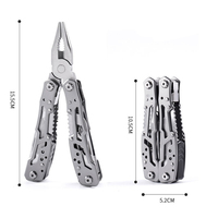 Couteau pliant multifonctionnel 13-en-1 en acier inoxydable portable pour l'extérieur avec pince, ouvre-bouteille et tournevis OEM