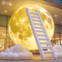 Installation d'une échelle gonflable Dreamy Moon and Cloud-Décoration de centre commercial et Hotspot de médias sociaux