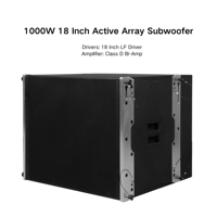 Alta calidad Active Waterproof Line Array 18 pulgadas 1000W Subwoofer portátil