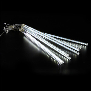 White Led Melting Effect Icicle Meteor Shower Rain Lights for Building Huge Christmas Tree Decorating - Product Image 6