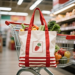 Bolsa de Compras Personalizada con Logotipo Serigrafiado, Colores Personalizados, Reutilizable, de Algodón y Poliéster, con Correa para el Hombro, Ecológica y Promocional - Product Image 3