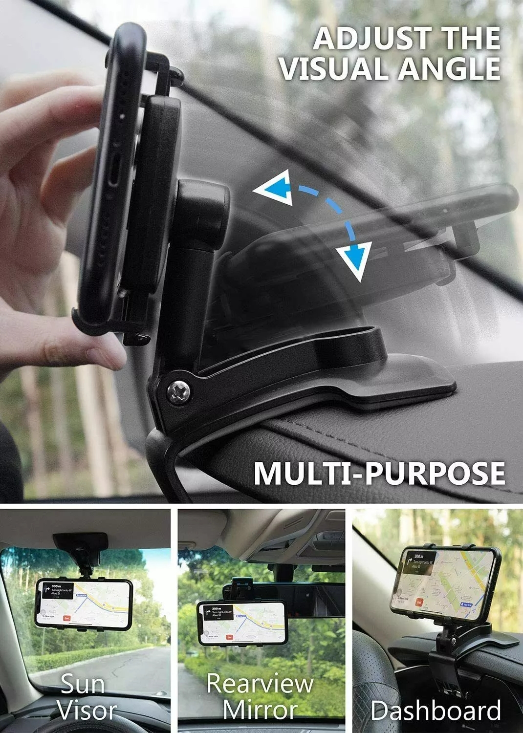 TOKSEL Handyhalterung Auto Rückspiegel, Multifunktionaler Universal