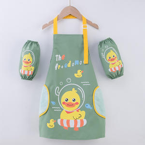 Bavoir pour bébé résistant à l'eau et à la saleté effaçable main survêtements bébé <span class=keywords><strong>tablier</strong></span> garçons et filles peinture vêtements art bavoir fait main - Product Image 2