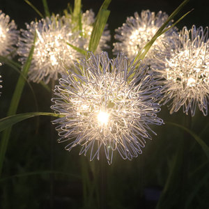 Pissenlit Solaire Jardin Extérieur Voie Étanche En Aluminium Piquet Décoration De Noël Fournitures Fête De Vacances Fleur Led Lumières - Product Image 5