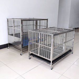 Çift katmanlı kombinasyonu köpek kafesi büyük ve küçük köpek kafesi paslanmaz çelik hayvan nefes Pet Shop evde evcil hayvan tutmak 1 adet - Product Image 3