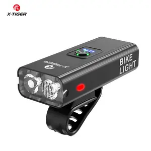 X-TIGER אופני אור אטים לגשם USB נטענת LED 2400mAh MTB מול מנורת פנס אלומיניום Ultralight פנס אופניים אור