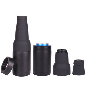 Bouteille isotherme 3-en-1 en acier inoxydable à double paroi, multicolore, 12 oz, pour bière, soda et boissons, avec revêtement en poudre, idéale pour la personnalisation DIY, vente en gros - Product Image 1
