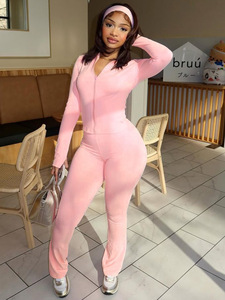 Offre Spéciale – Ensemble de Survêtement 2 Pièces en Velours Uni Haut de Gamme pour <span class=keywords><strong>Femme</strong></span>, Séchage Rapide, Idéal Fitness et Tenue Décontractée - Product Image 3